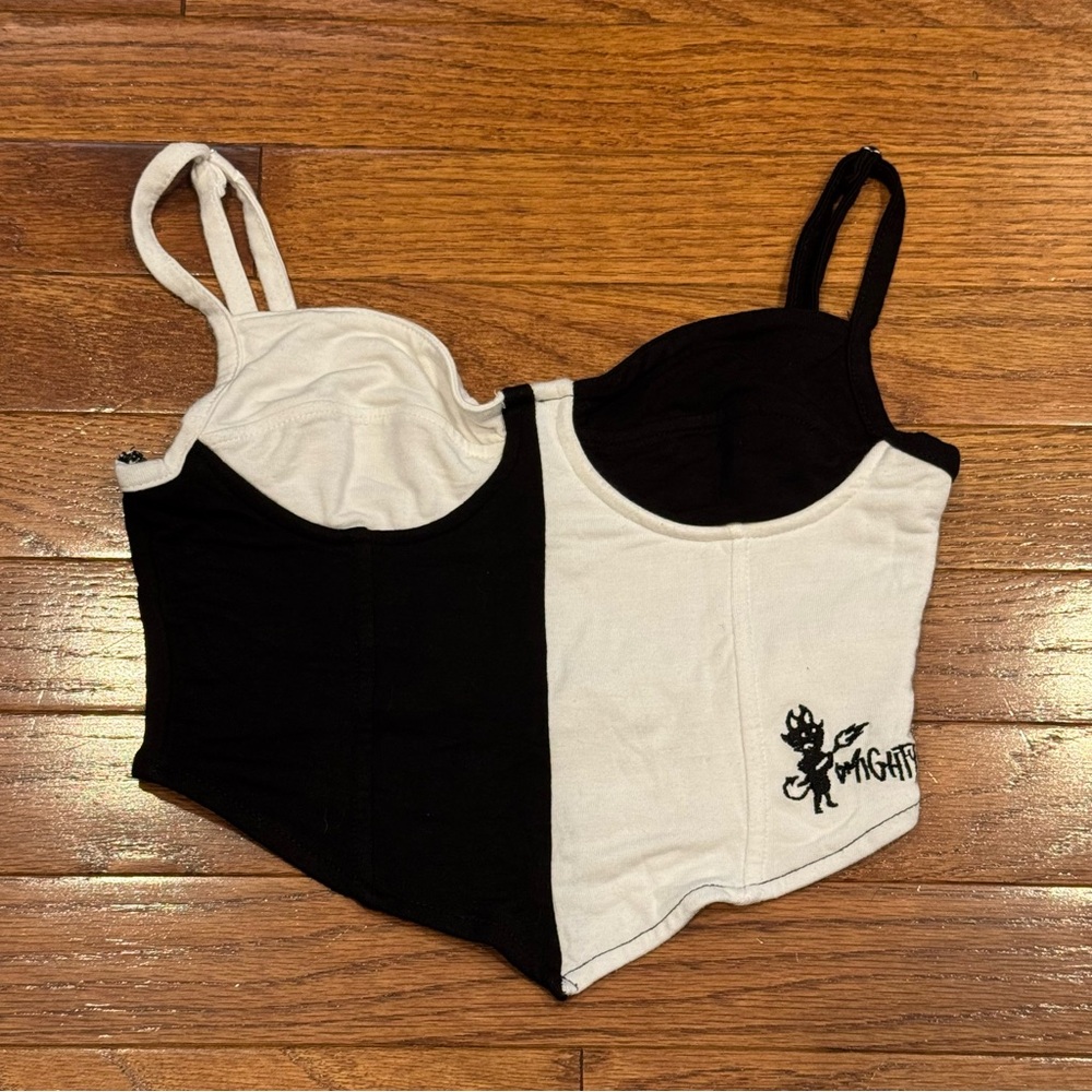 Omighty Devil B&W Crop Tank
